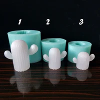 przy 3d meat cactus plant plaster mold home decoration decorative candles mold succulent cactus candle forms resin clay moulds