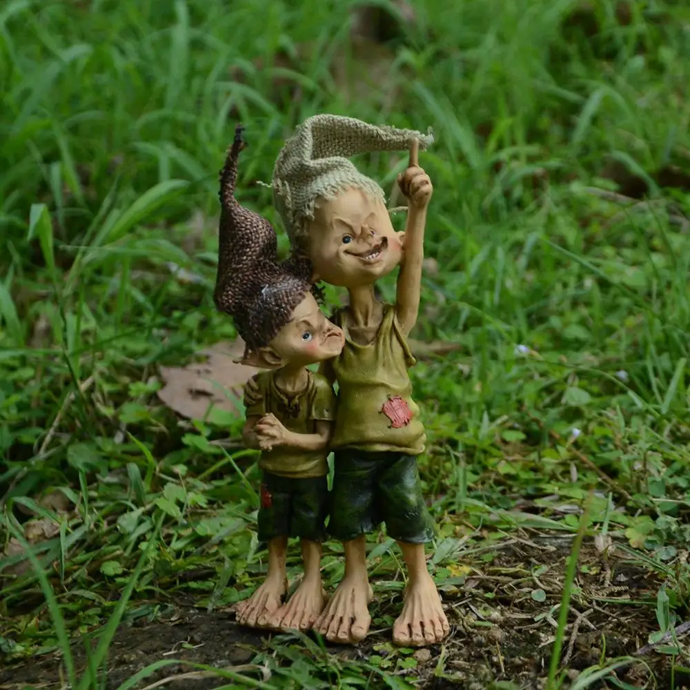 Эльф из смолы Ретро Винтажные миниатюрные скульптуры украшения Европа Америка