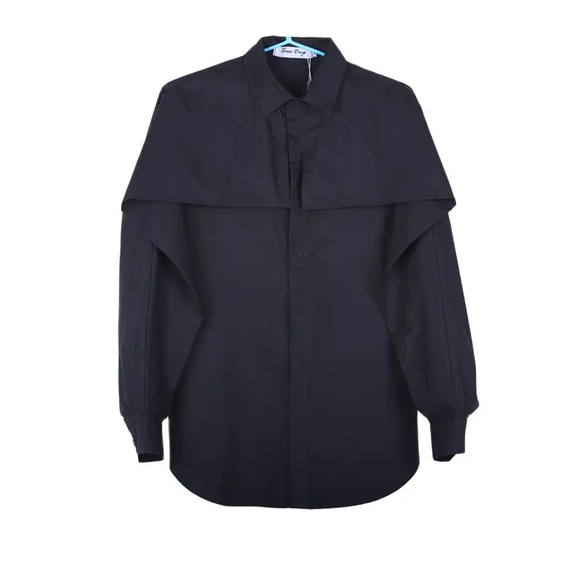 Мужская рубашка большого размера для ночного клуба сценическая блузка корейский