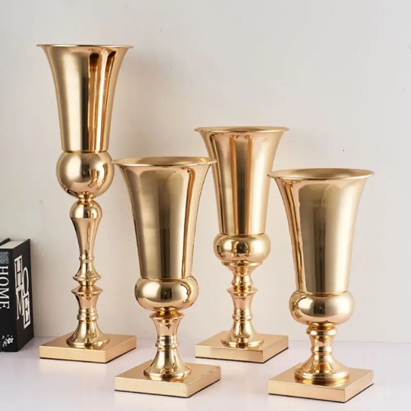 Large Luxury Stunning Silver Iron Luxury Flower Vase Urn Wedding Table Centrepiece