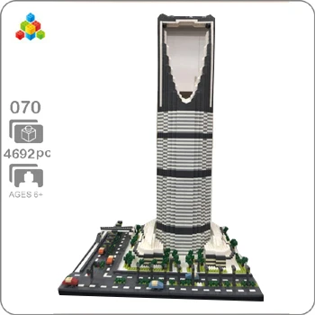 kingdom tower YZ архитектура Тадж-Махал замок пизанский Лувр учительная Башня Халифа башня мост мини алмазное здание duplo блоки игрушка - Цвет: kingdom tower