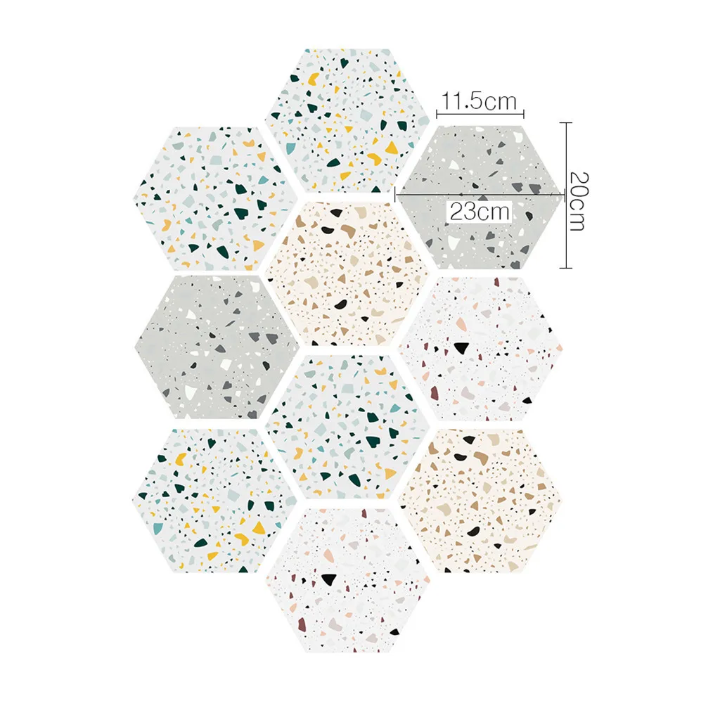 10 шт. самоклеящиеся шестигранные Нескользящие наклейки на стену для ванной кухни
