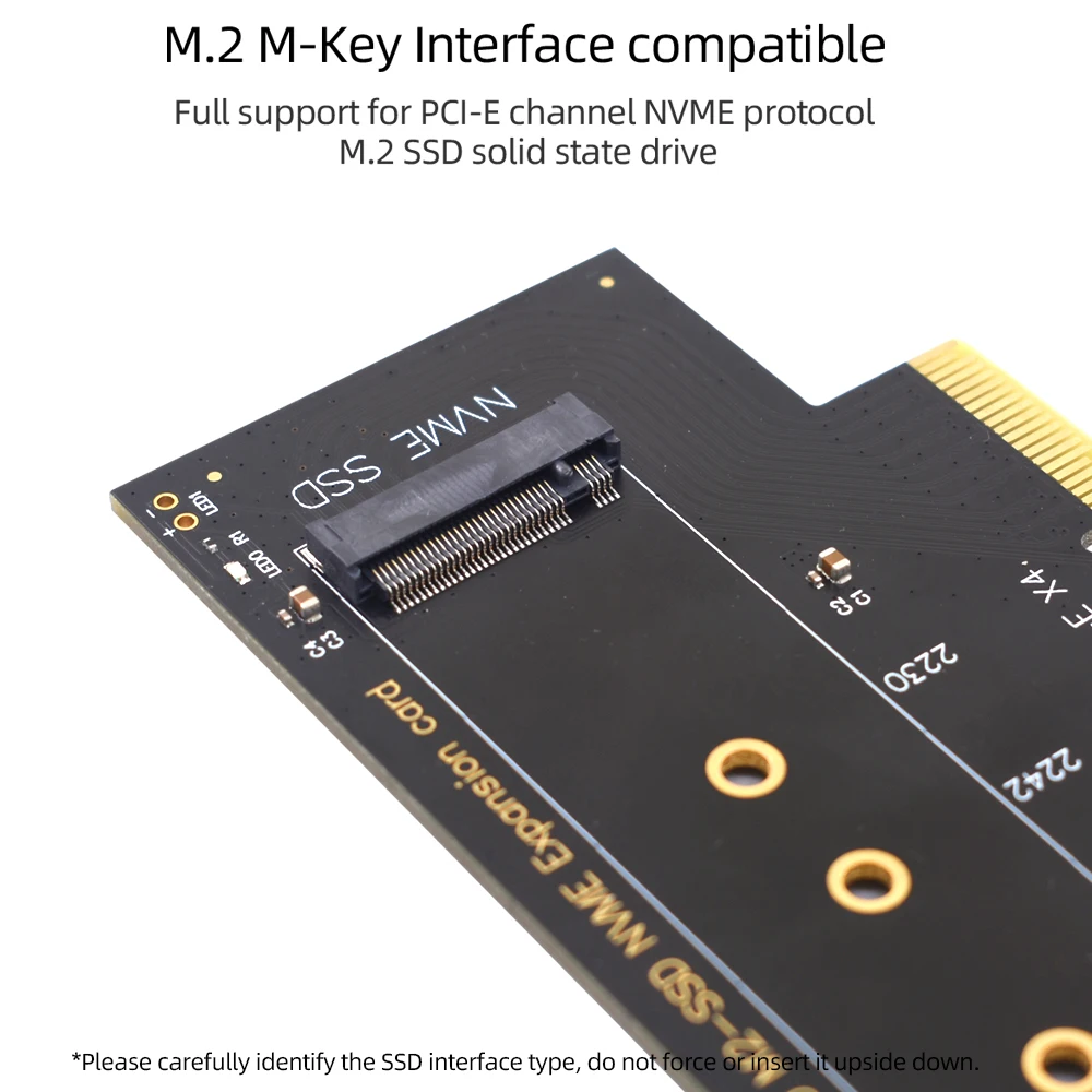 TISHRIC M2 SSD NVME PCIE плата расширения с одним портом M.2 на 4X адаптера Поддержка порта