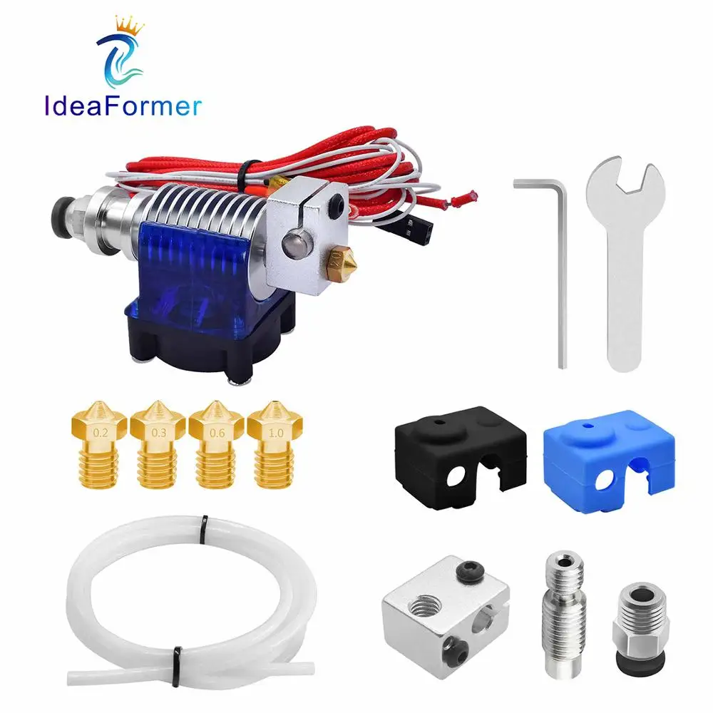 V6 Дистанционное 12/24 В J-head Горячий Конец с охлаждающим вентилятором для 1 75 мм нить