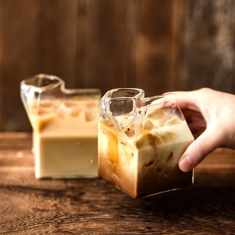 Стеклянная чашка для молока банка микроволновой печи экспорт стеклянная коробка