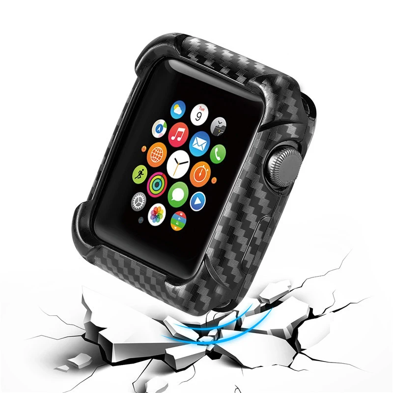 Защитный чехол для Apple watch s4 корпус из углеродного волокна Watch iwatch123