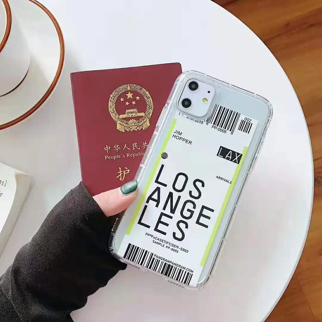 INS смешной штрих-код этикетка Путешествия страна чехол для iphone 11 11Pro MAX Xs XR X 7 6 6s 8 plus