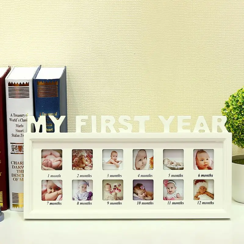 

Пластиковая фоторамка «Мой первый год» для детей 0-12 месяцев