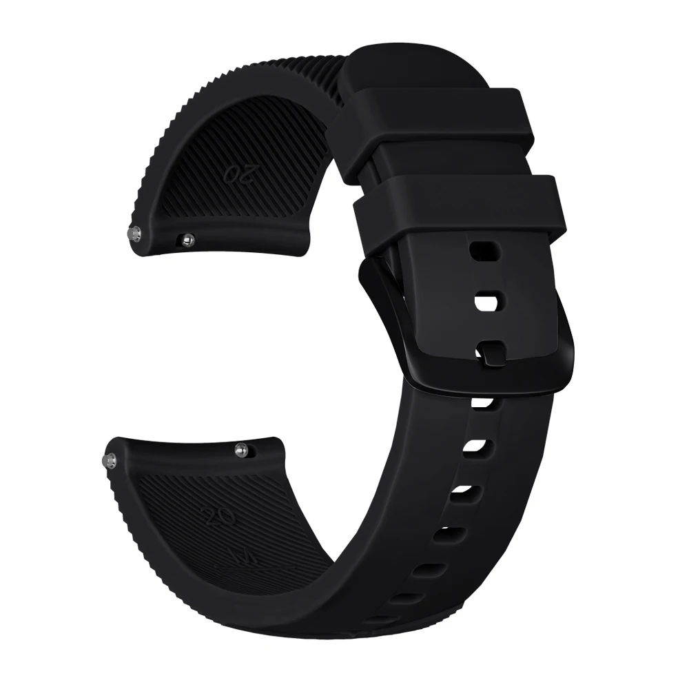 Черный Цветной мягкий силиконовый сменный ремешок для Garmin vivoactive 3 vivomove3 HR умный Браслет для GARMIN Forerunner 645 - Цвет: Черный