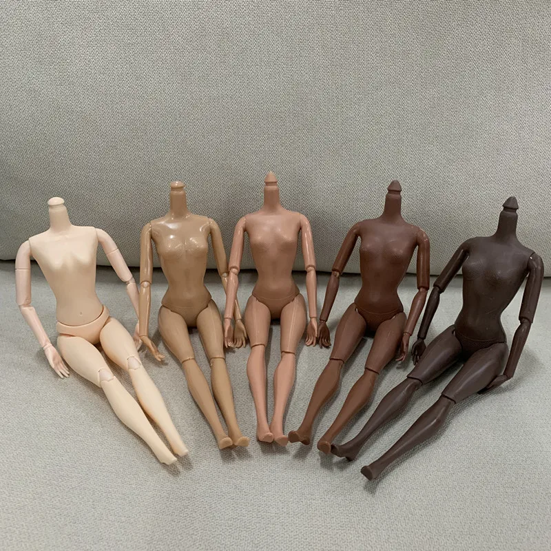

New 30cm Doll Body African Nude Body 15 Movable Joints Brown Black Skin Dolls Body Black Skin Children's Pretty Girl Toy Gift