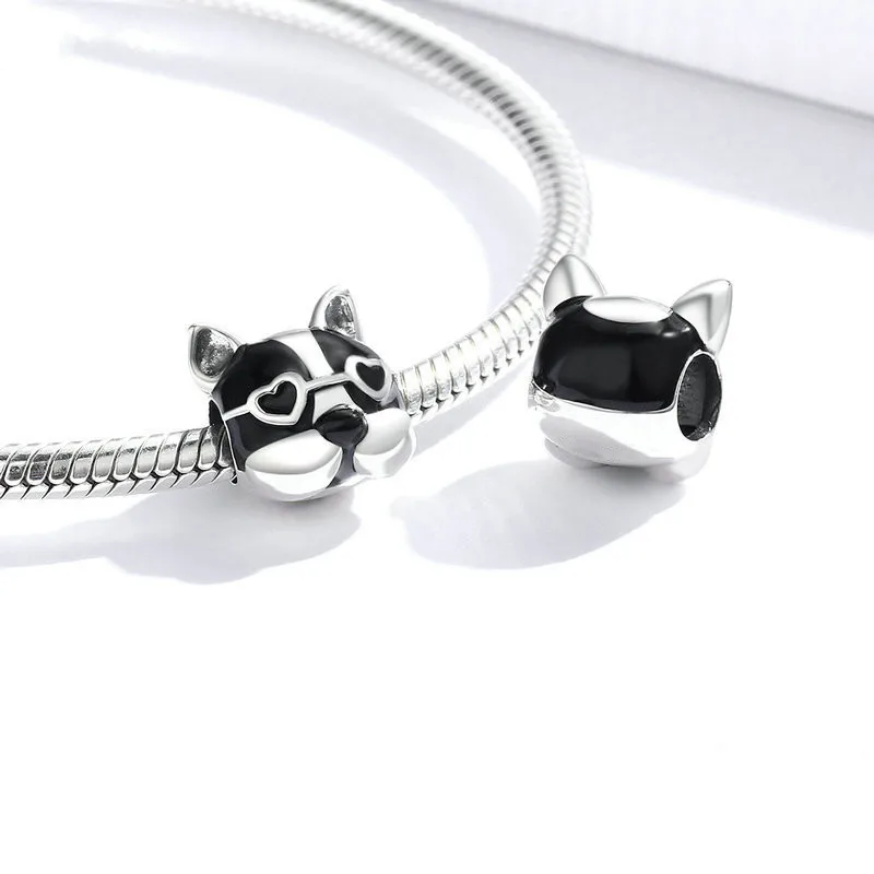 1 шт. милые животные в виде кошек и собак след кулон бусины для самостоятельного