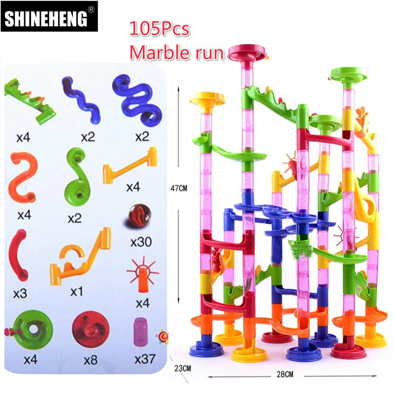 105 шт. DIY мраморные беговые лабиринтные шары строительные блоки развивающие