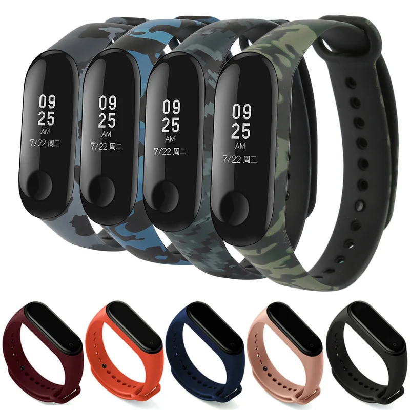 

Ремешок силиконовый для Xiaomi Mi Band 4 3, сменный цифровой браслет для смарт-часов Xiaomi MI Band