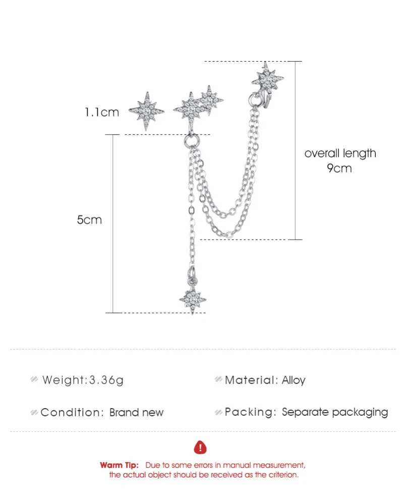 Женские серьги-гвоздики со стразами