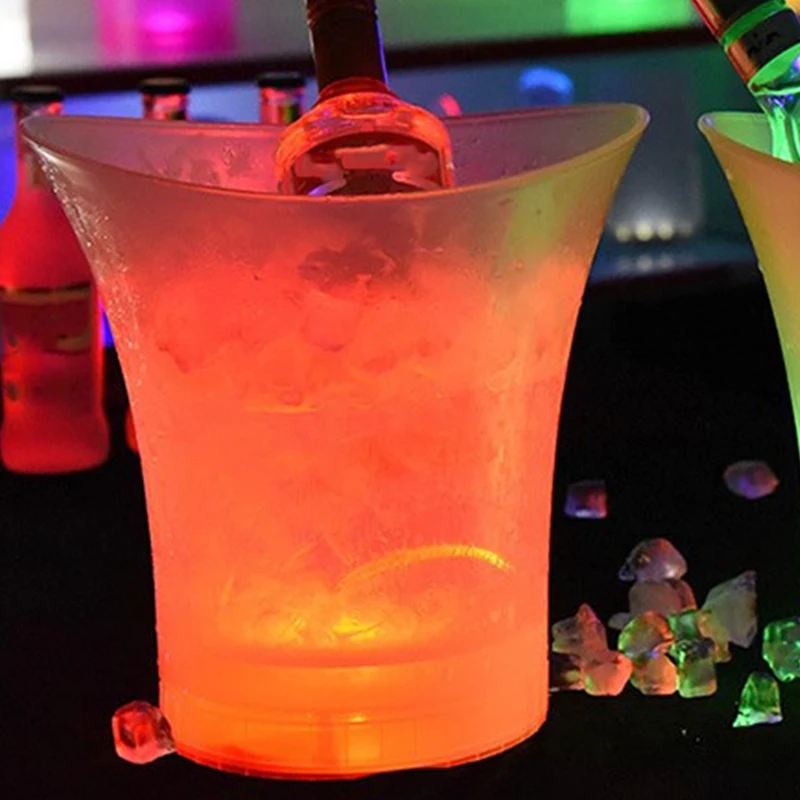 

New LED Ice Bucket, Large Capacity Wine Ice Bucket Drink Containers with Multi Colors Changing for Party, Waterproof