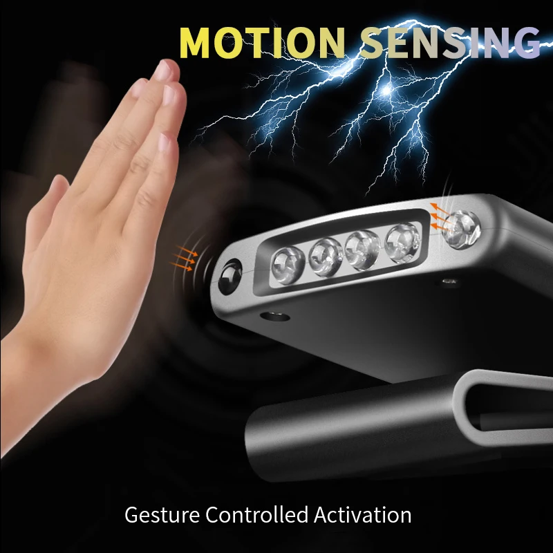 

USB Charging Induction Fishing Headlight Night Fishing Cap Clip Light Battery Display Strong Light Clip Cap Light