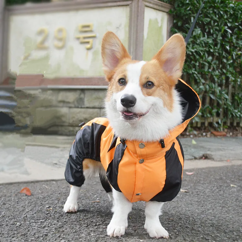 Одежда для собак Corgi комбинезон водонепроницаемая одежда дождевик с вышивкой Welsh