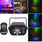 Светодиодный светильник для лазерного проектора, клубный DJ Disco, вечерние, сценический светильник, активированный звуком, 120 моделей, RGB, УФ-лазерный светильник на Рождество, Хэллоуин