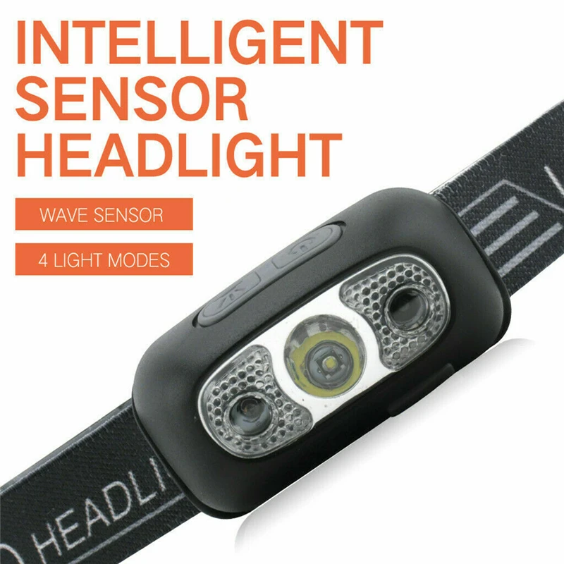 Фонарь налобный Аккумуляторный с зарядкой от USB и датчиком SOS|Налобные LED-фонари| |