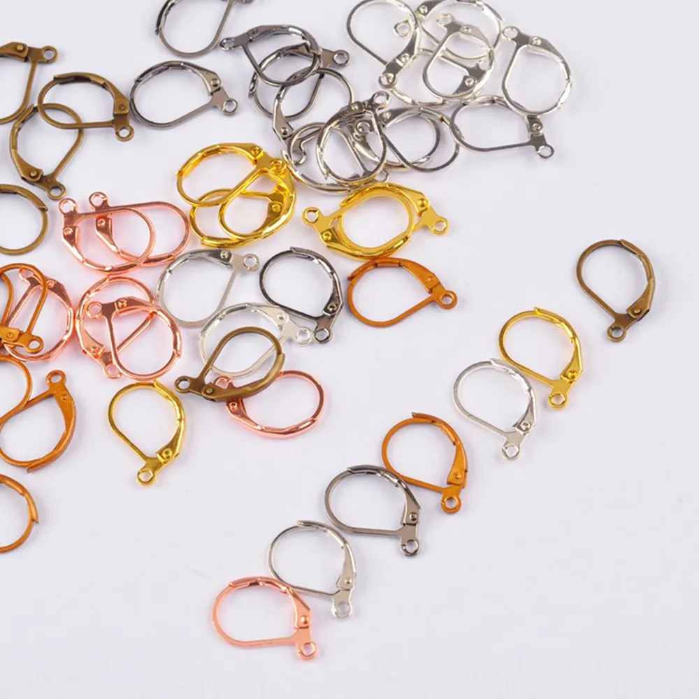 1000pcs Mixed French Earring Hooks Wire Settings Base Hoops Earrings Accessories For Jewelry Making