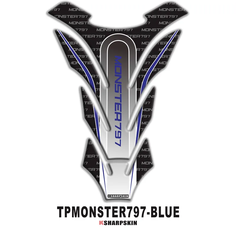 

New Motorcycle 3D Fishbone Cover Fuel Tank Sticker Personality Creative Applique Applies to for DUCATI monster 797