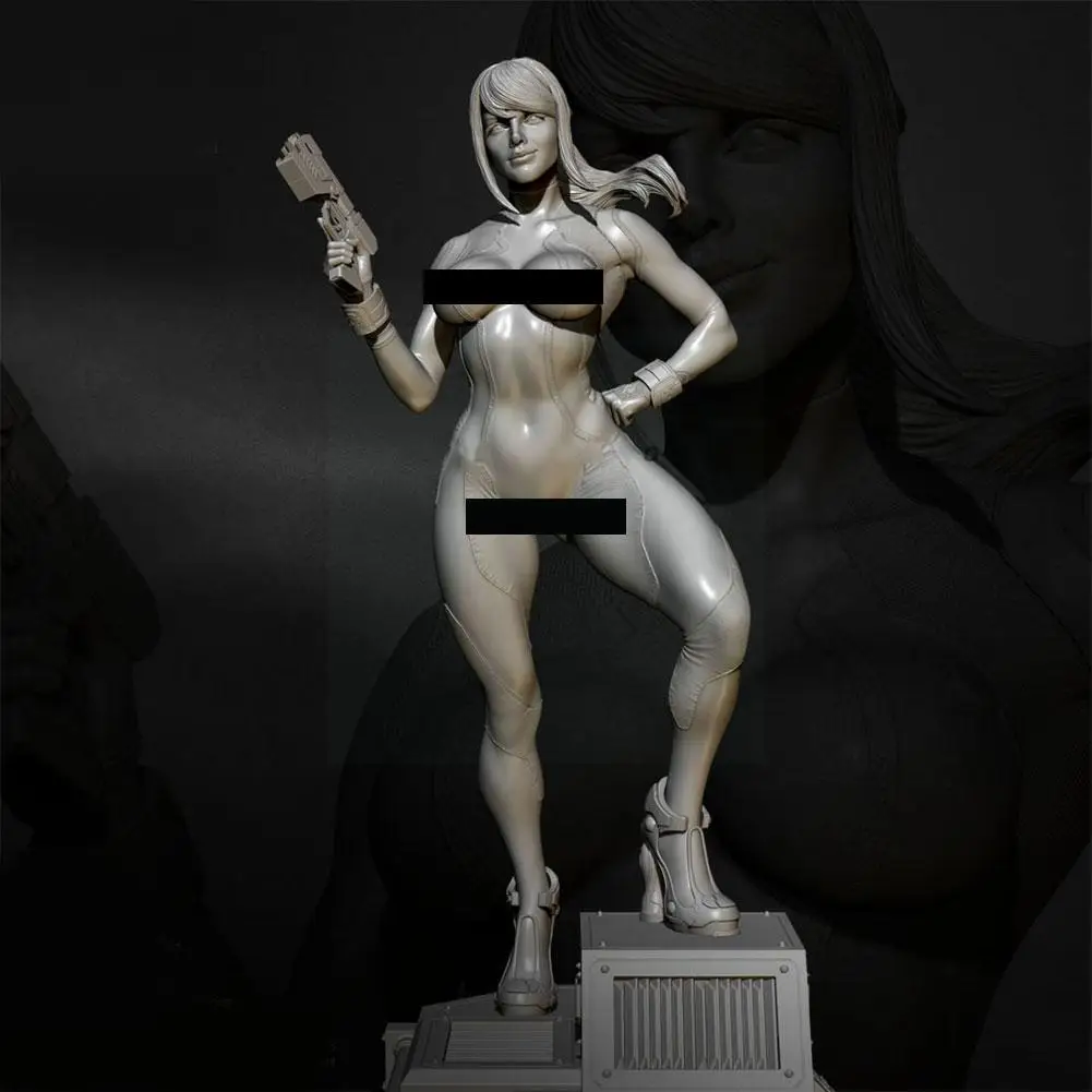 

75mm 1/24 Resin model kits figure beauty colorless TD2745 and self-assembled