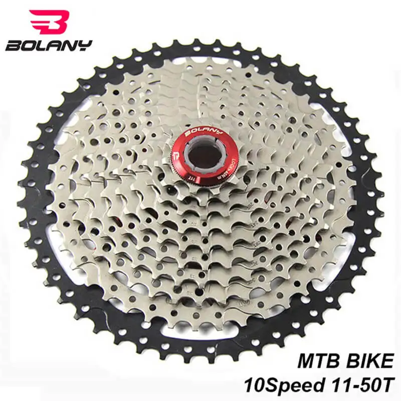 

Кассета велосипеда BOLANY MTB, 10 скоростей, 11-50T, звездочка свободного колеса, коэффициент шестерни, маховик для горного велосипеда, запчасти, сов...