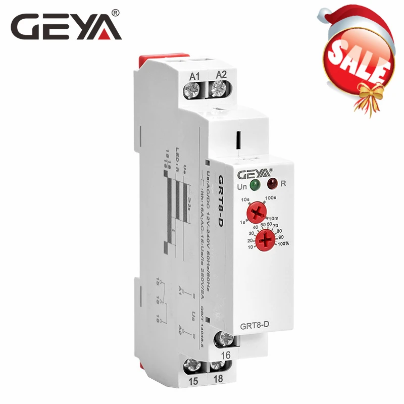 GEYA GRT8-D реле таймера с истинной задержкой без напряжения питания AC/DC12V-240V