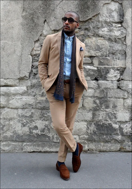 

(Jacket+Pants) Business Khaki Slim Fit 2 Piece Groom Tuexdos For Wedding Formal Prom Suit Party Evening Blazer Custom Made