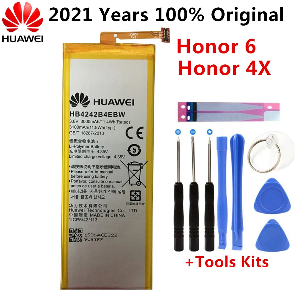 Оригинальный Для Huawei батарея для honor 4X НУА Вэй слава 6 che2 l11 H60 L01 L02 L11 L04 HB4242B4EBW 3000 мА