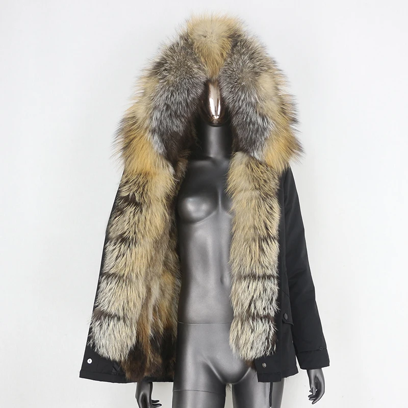 BLUENESSFAIR Водонепроницаемая парка зимняя куртка женская шуба из натурального