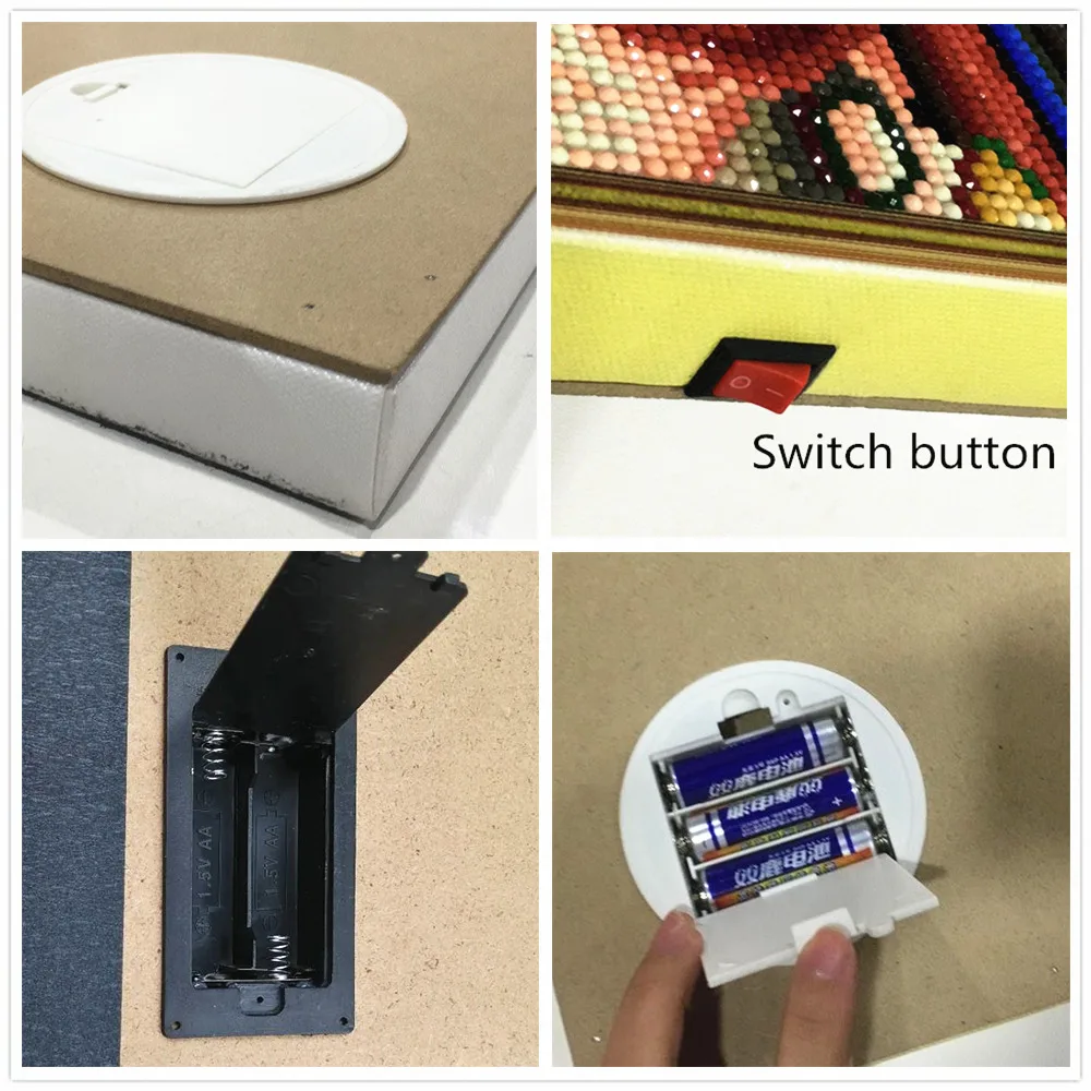 Алмазная мозаика сделай сам картина из круглых страз с светильник кой ночное