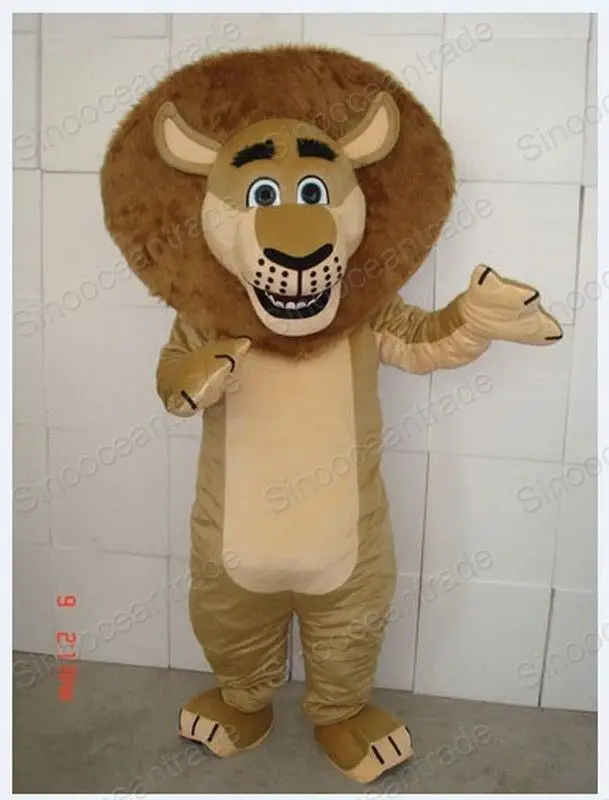 Прямая продажа с фабрики мадагаскарский Лев Куклы Алекса костюм талисмана для