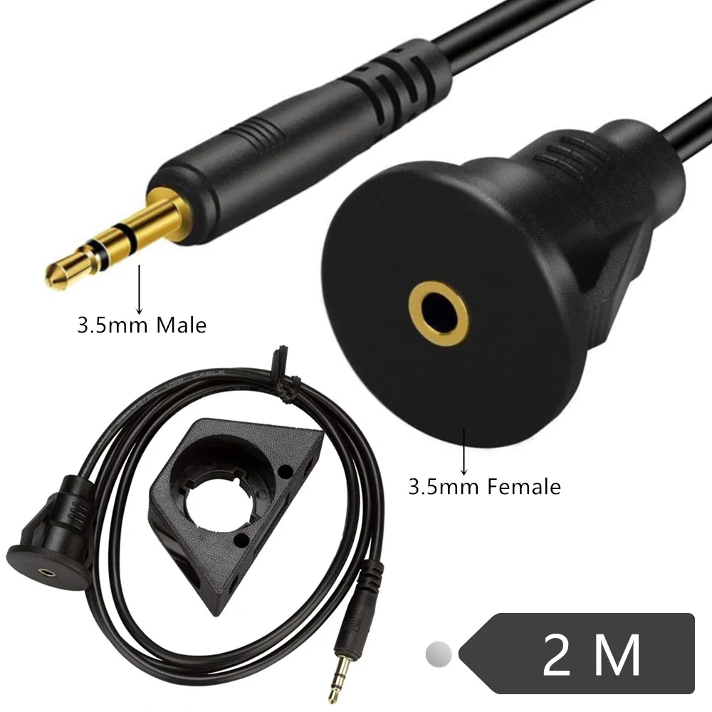Водонепроницаемый Удлинительный кабель 3 5 мм с двумя штекерами для приборной