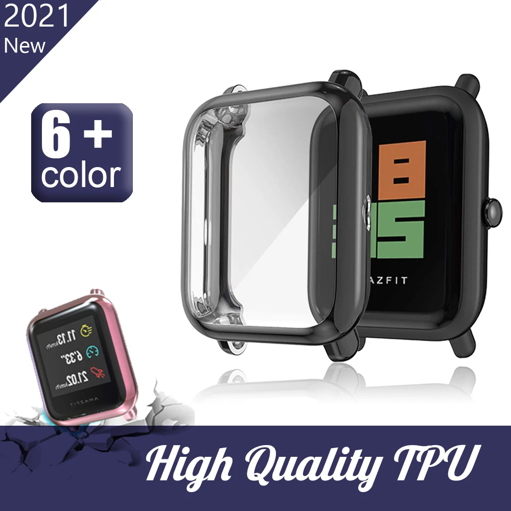 

Case Cover for Xiaomi Amazfit bip Accessories Smart Watch for Huami Amazfit bip Screen Protector TPU Watch Protective case