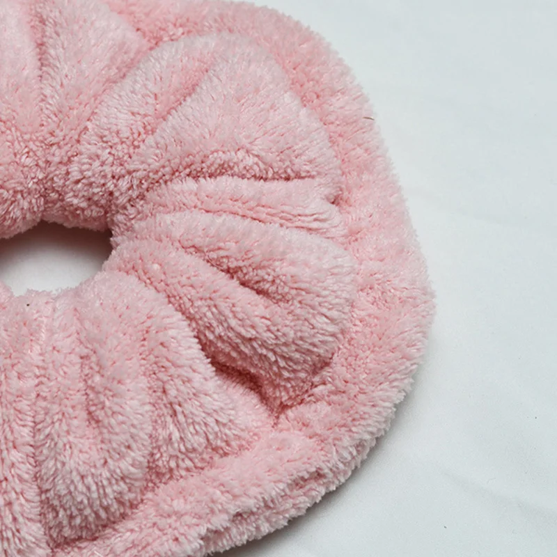 

2 Pcs Wide Elastic Hair Band Oversize Furry Towel Scrunchies Hair Ties Accessories for Girls Soft Rubber Bands Sets for Dry Hair