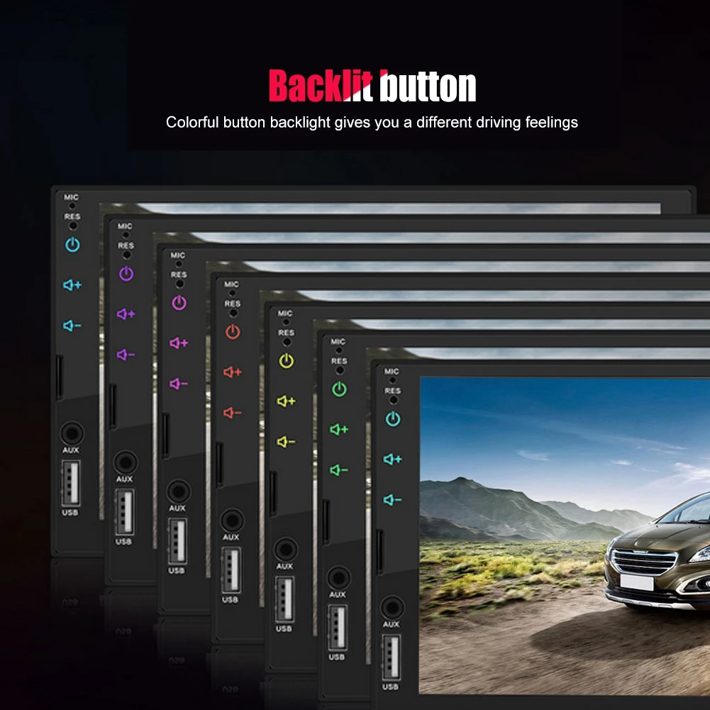 Автомобильный мультимедийный mp5-плеер стерео-система 7 дюймов с разъемом USB/TF/AUX/FM