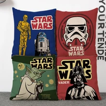 Star Wars Anime Figure Linen Hugging Pillow Cover Anime Throw Pillow Customized Cushion Lumbar Pad Pillowcase Creative Present