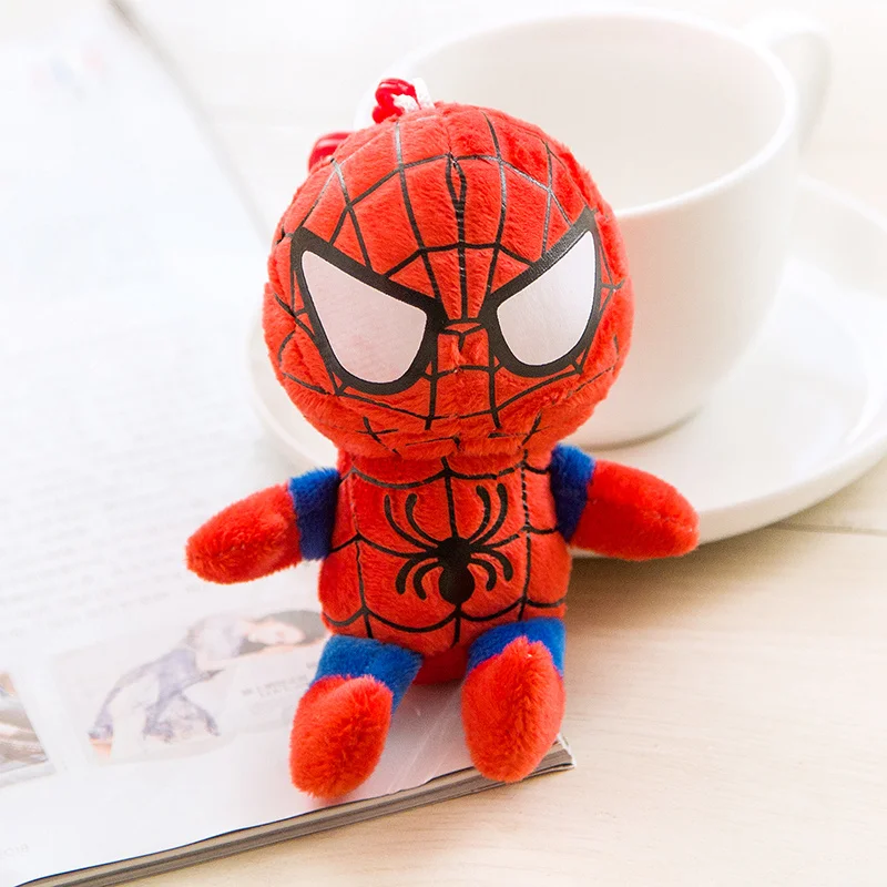 Superhero Stich Totoro Plush toy Dolls Captain America Keychain Toys Stuffed Animal Small Pendant Gift |