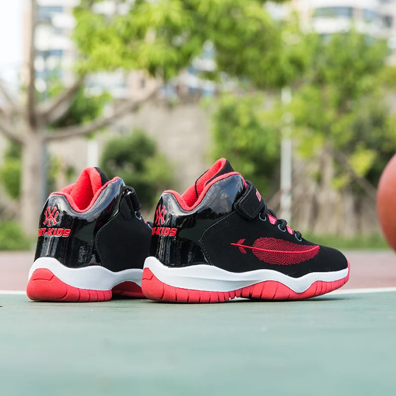 

Kid Sneakers Boy Basketball Shoes Lace Up Children Shoes Sport Boots Blue Black Child Sneakers Sports Shoe Boys Girls