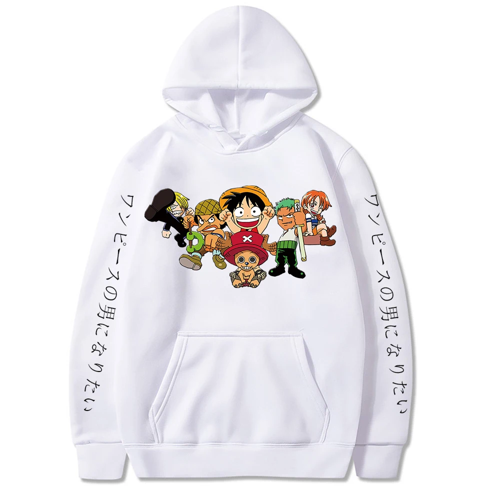 

2021Hot Anime One Piece Pullover Sweatshirt Women Men LUFFY Costume Hoodies Harajuku Sudadera