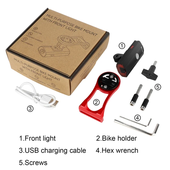 Red Set WEST BIKING велосипедный светильник-вспышка из алюминиевого сплава, передний светильник с креплением Gopro, запчасти для велосипеда, быстросъемный держатель для велосипеда и компьютера - Цвет: Red Set
