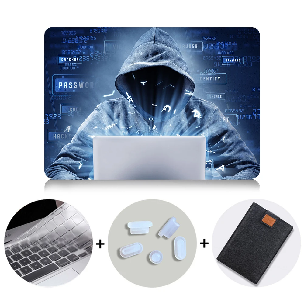 MTT для Apple Macbook Air Pro retina 11 12 13 15 дюймов чехол для ноутбука с сенсорной панелью ПК Жесткий Чехол таинственный хакер чехол для ноутбука - Цвет: MB12