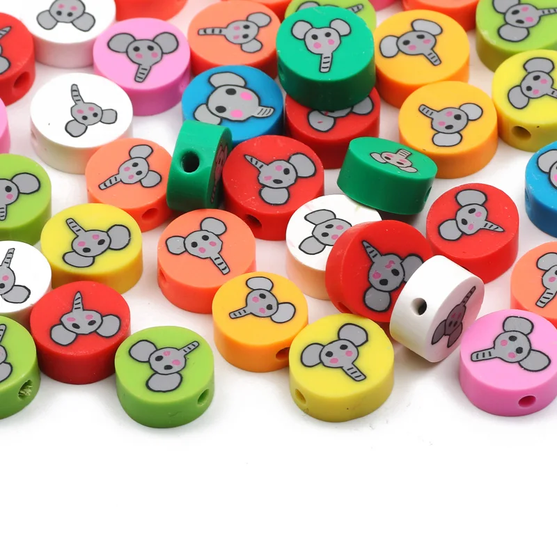 

20/50/100 шт., круглые бусины из полимерной глины