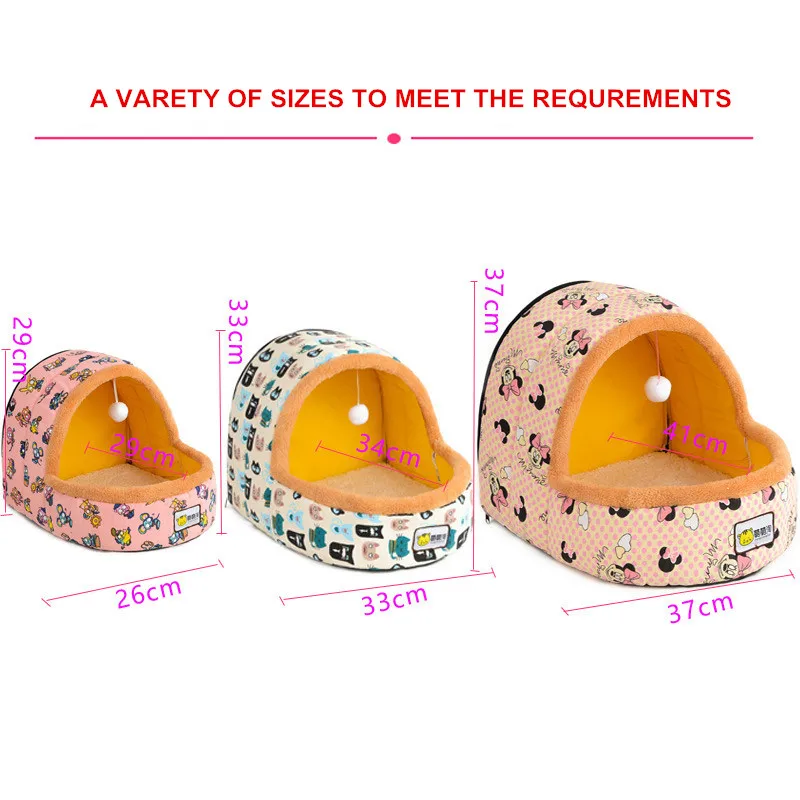 Домик для собак кошка палатка Маленькая Собака Щенок Кровать прочный плюшевый