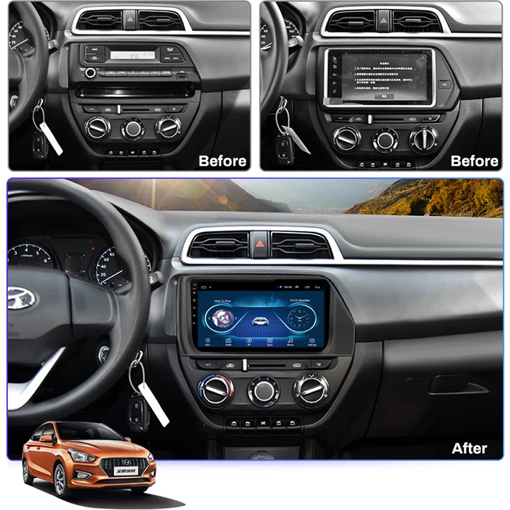 Для Hyundai Verna 2018 2 DIN 9 дюймов Android 8 1 Автомобильный мультимедийный плеер gps навигация
