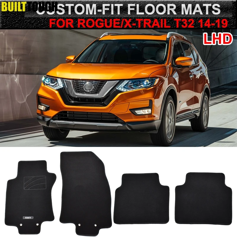 4 шт. для Nissan Rogue X Trail Xtrail T32 2014 2019 LHD пользовательские автомобильные коврики ковров
