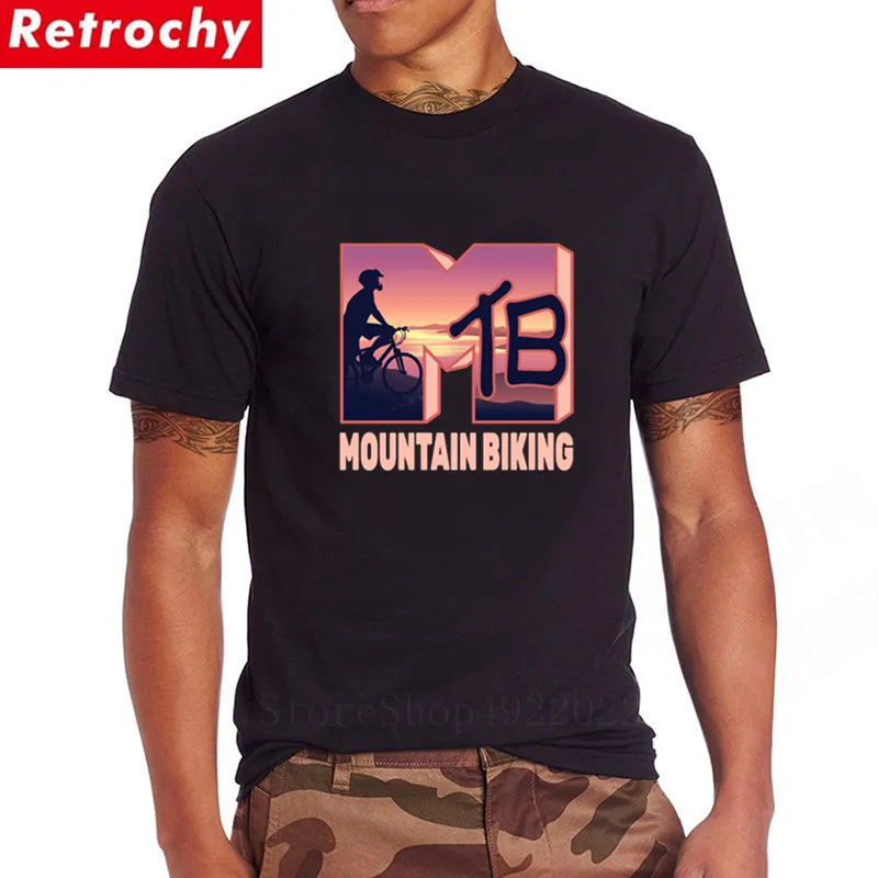 Велосипедная Спортивная забавная футболка MTB логотип забавный горный Байкер