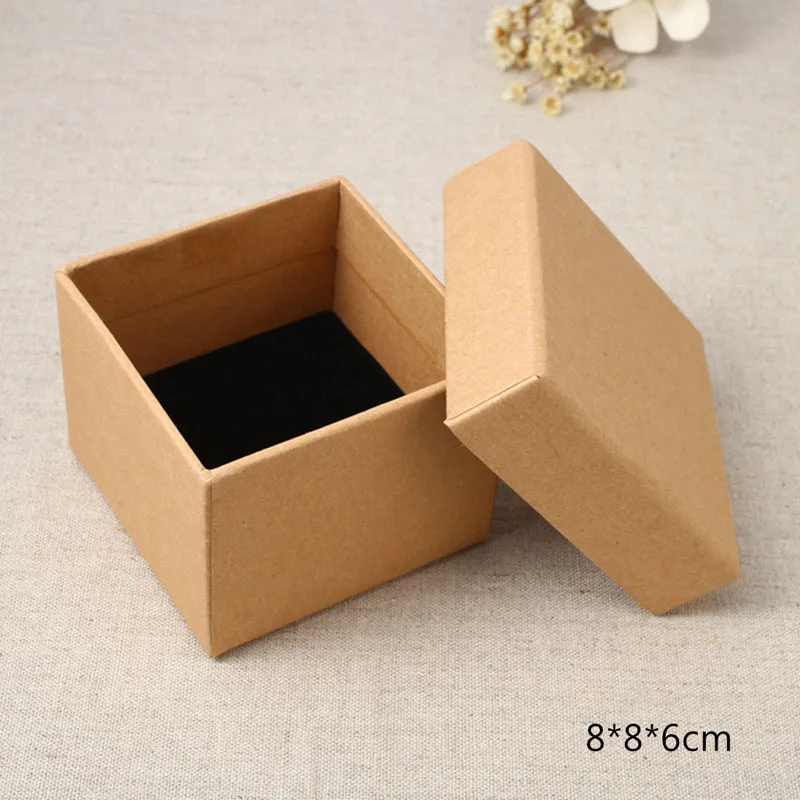 Высококачественная коробка для украшений из крафт бумаги 5*5*4 см 1200 г твердой