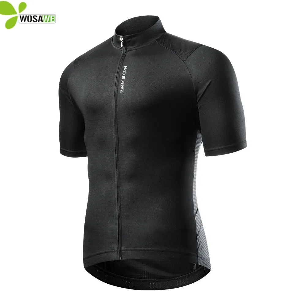

WOSAWE Summer Breathable Men's Cycling Jersey Reflective Mesh Back Short Sleeve Downhill Racing Road Bicycle MTB Bike Top Shirts